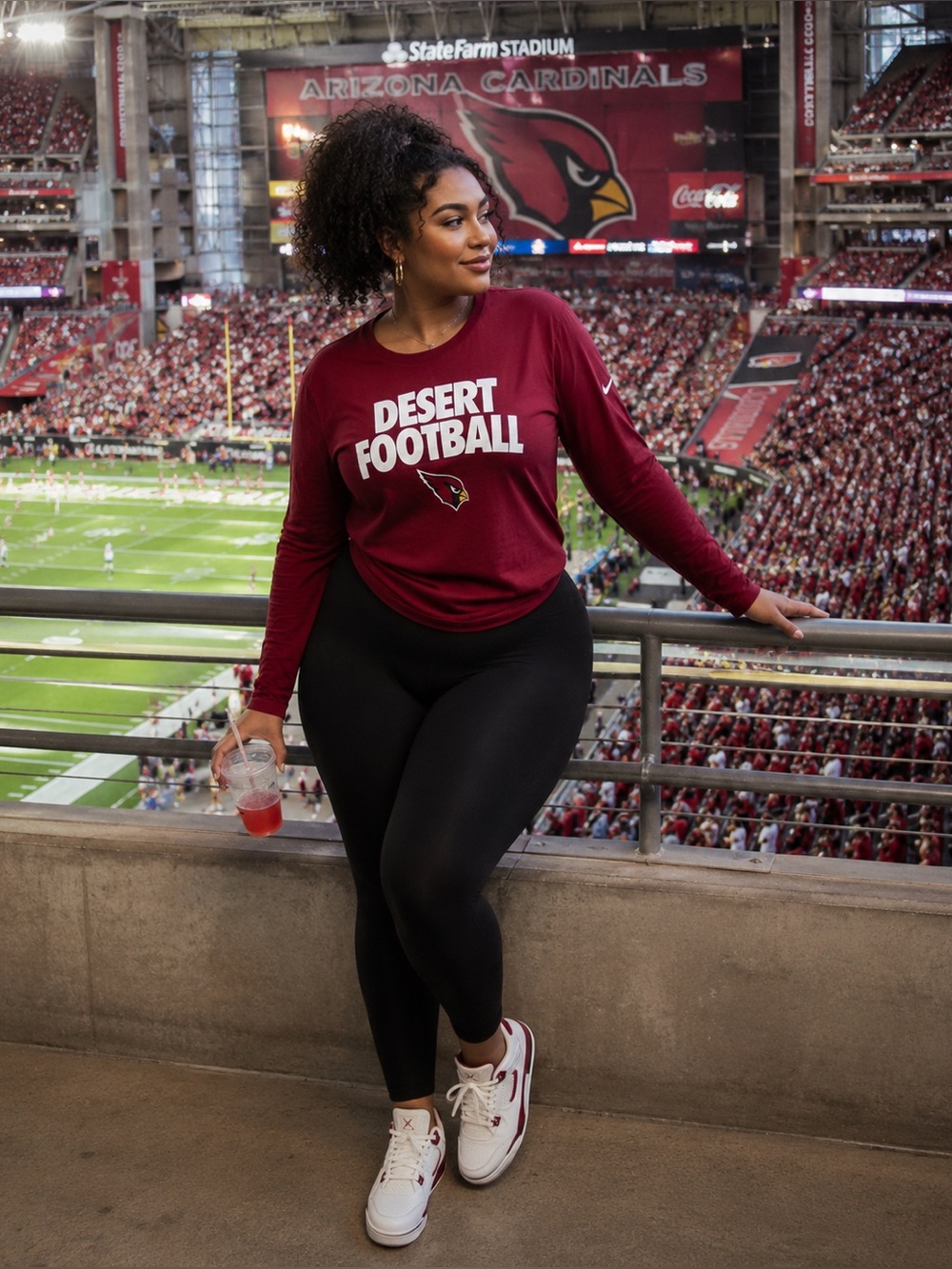 Arizona Cardinals 'Desert Football' Long Sleeve Tee - Cardinal Red